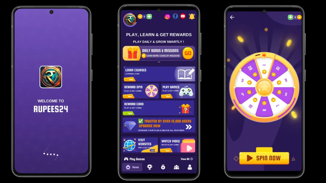 Rupees24 App Interface